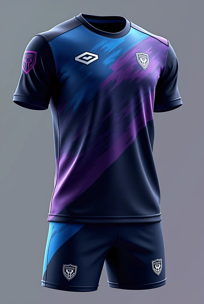 You can design a sports uniform for a volleyball club called assassins club and its colors are blue, purple and black