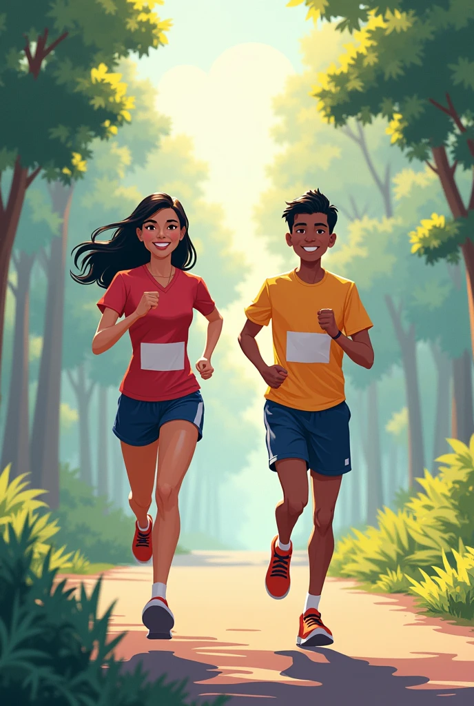 Help me by making an invitation to send as an image with the following information.
"Join us to celebrate a special day!
_BIRTHDAY RUN ADIELA Y JHONMA_
_Date:_ September 8, 2024
_Hour:_ 7:00 am
_place:_ Health Park, Entry 3
_Come run and celebrate Adiela and Jhonma's birthday with us!_
