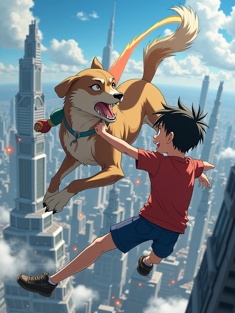a dog fight with nobita