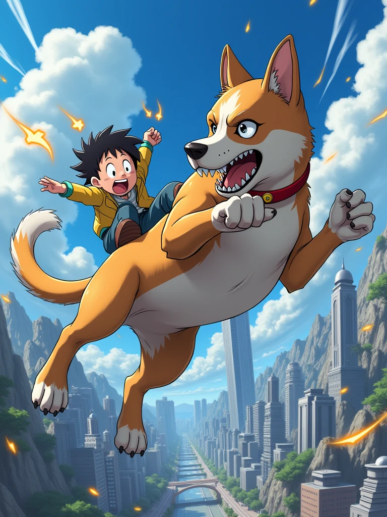 a dog fight with nobita