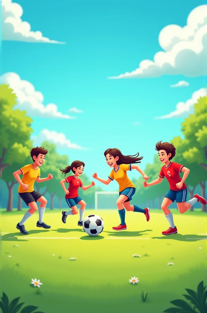 Friendly football match image