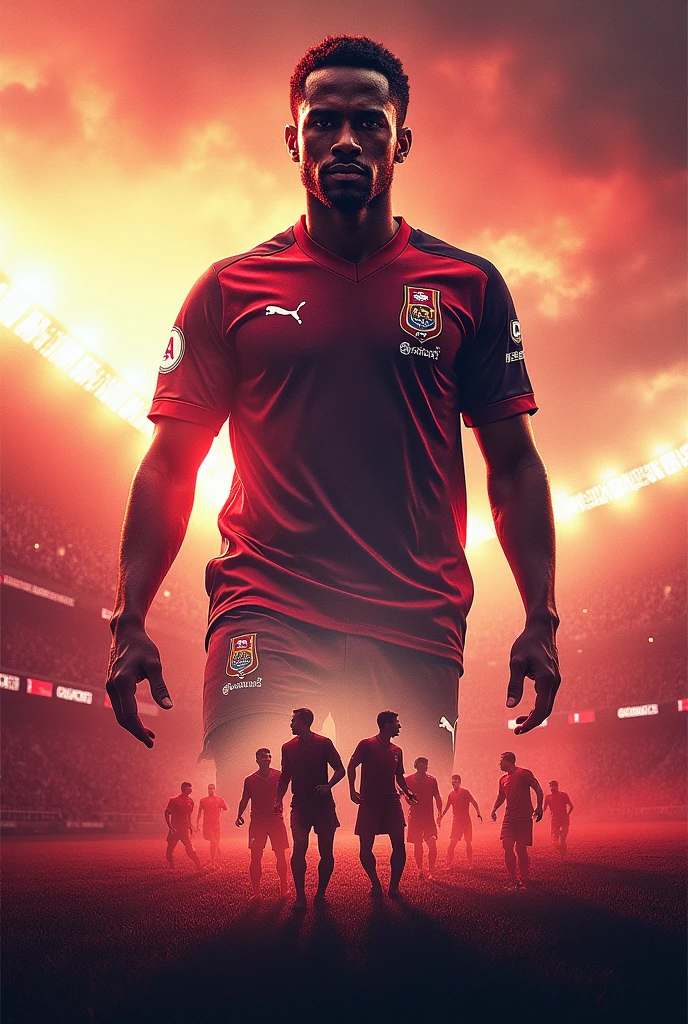 Make a YouTube cover for a football video career mode player Fc 24
