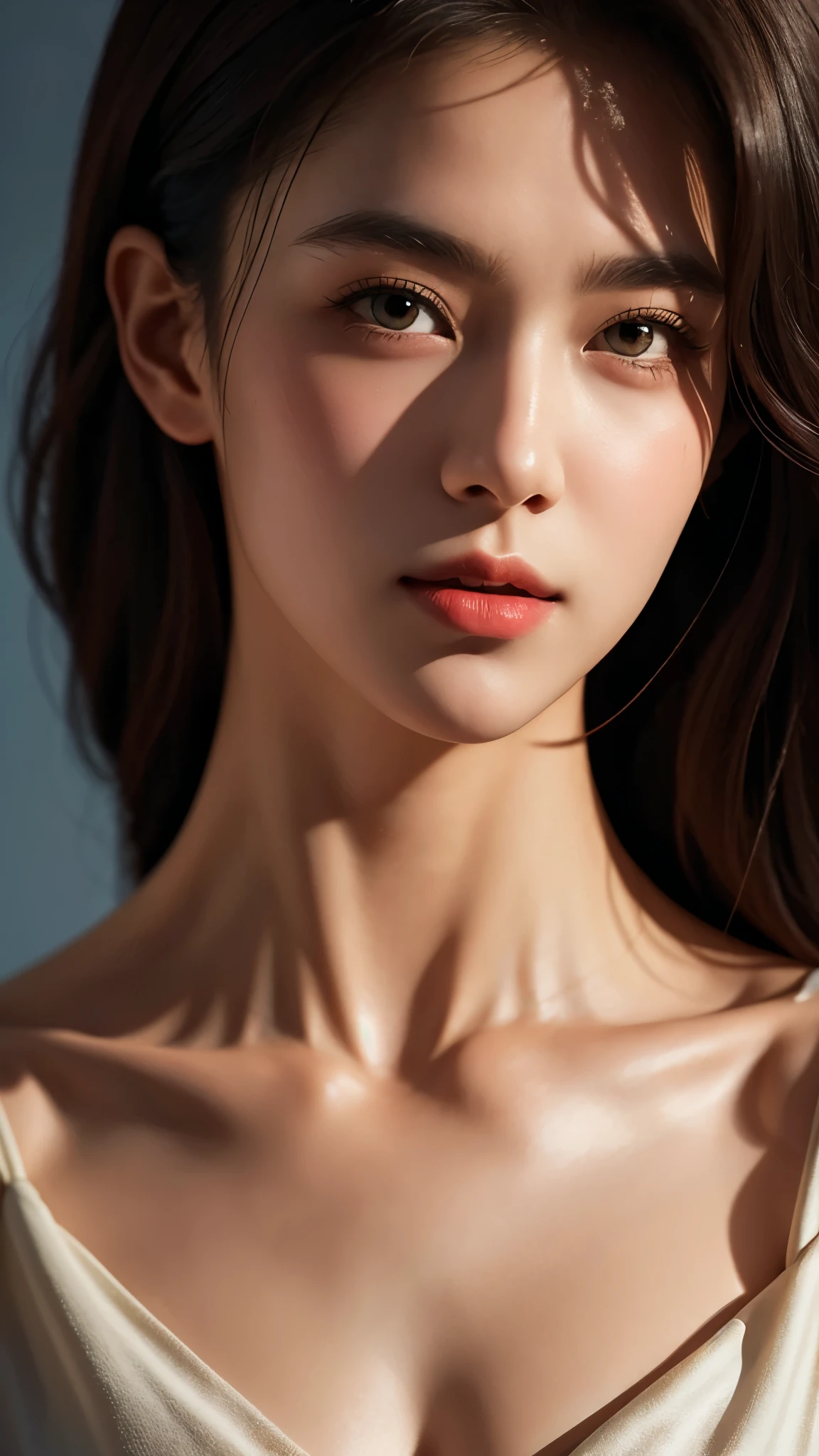 The portrait artwork of a beautiful girl with the theme of light and darkness, ultra-sharp CG at 16k resolution, a masterpiece, Excellent image quality, Very delicate), (Great light and shadow, Exquisite and beautiful), Really smooth skin, Bright face, Displaying near-perfect 18k quality, versatile, lovely.