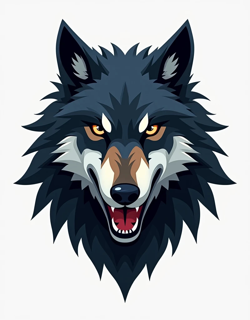 Wolf face vector design