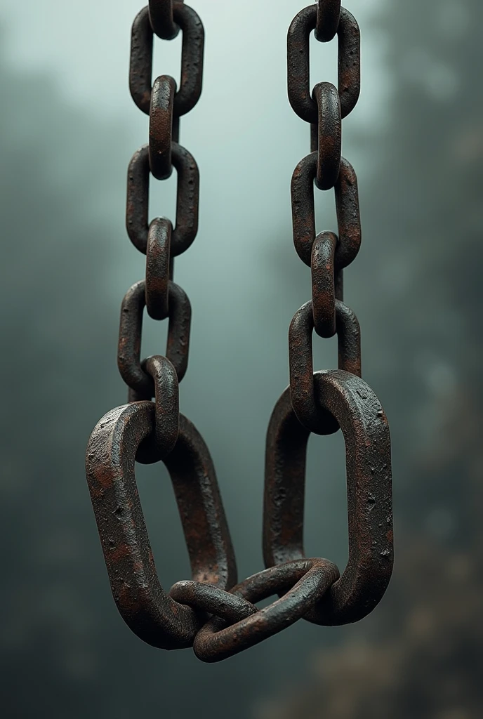 create an image about CHAINS as a metaphorical symbol of foolishness-poverty-sickness-ignorance and other negativisme, bring up as a strong and sharp message to the nations