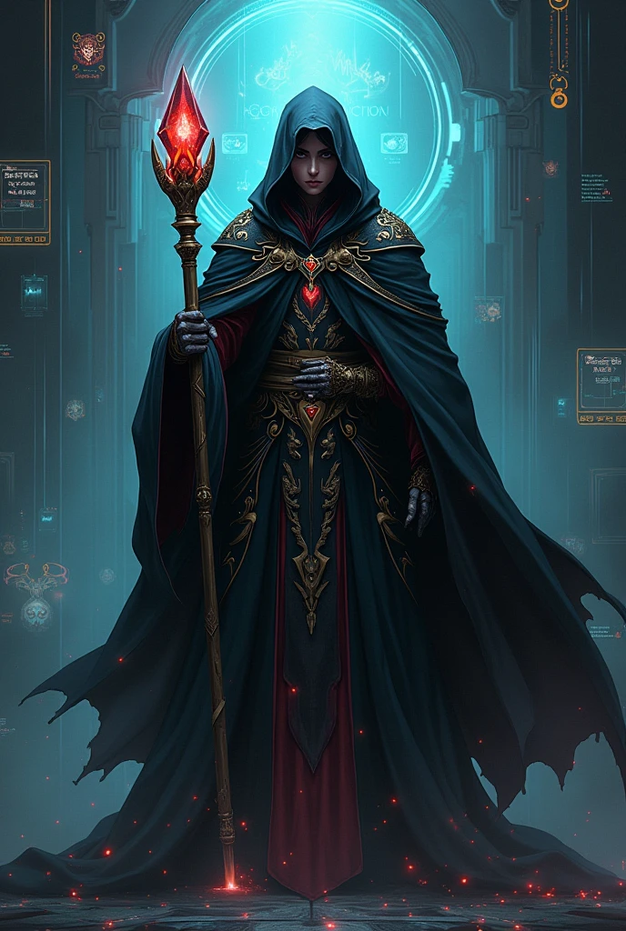 Dark anime gamer wizard wizard