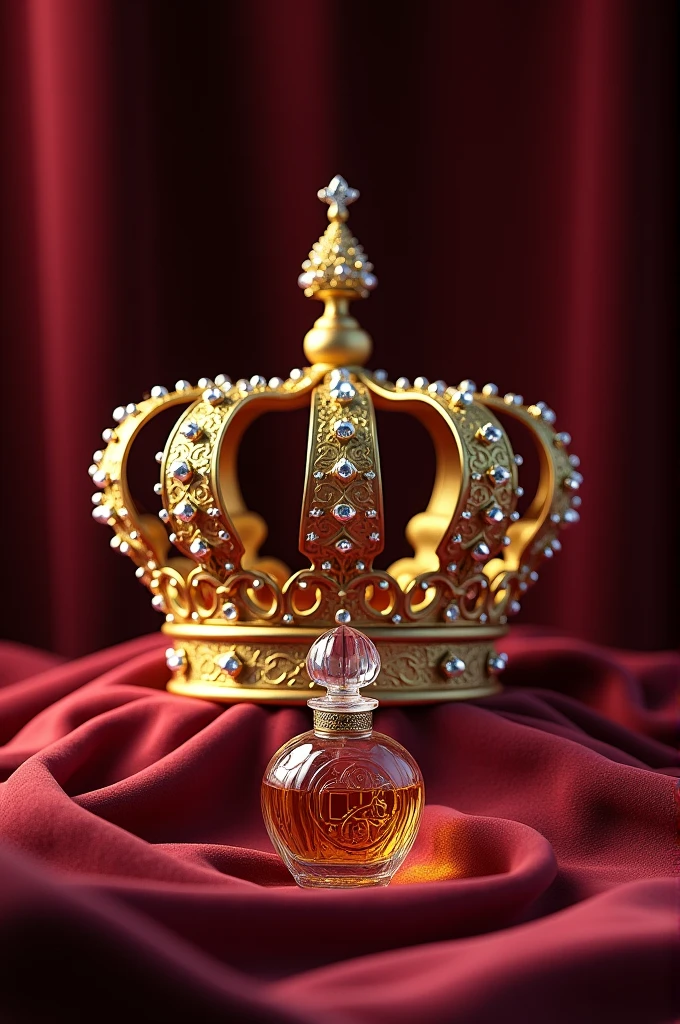 Crown background perfume bottle pic 
