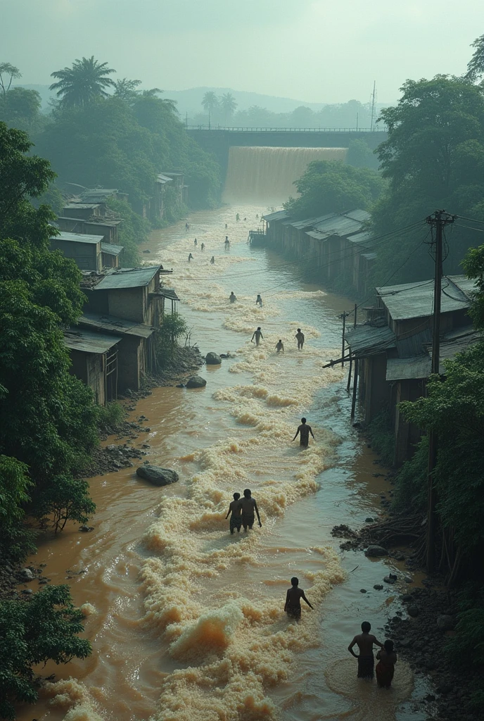 India dam open very dangerous flood in Bangladesh