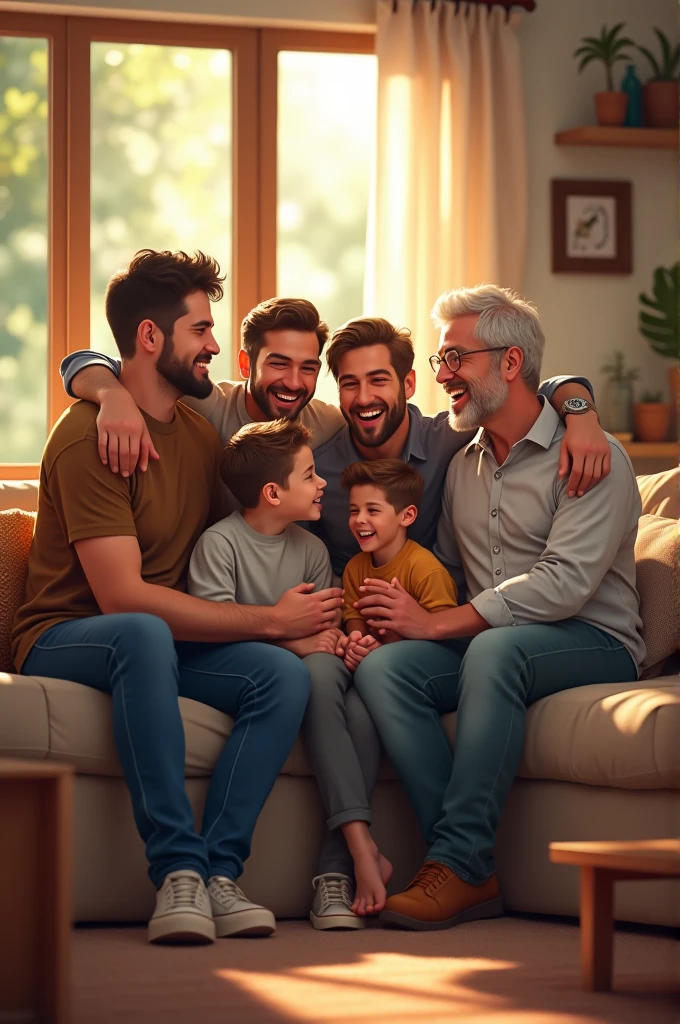 An extended homoparental family of men