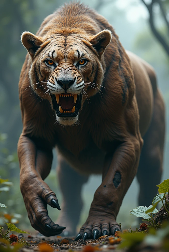 Wounded but dangerous animal, nice