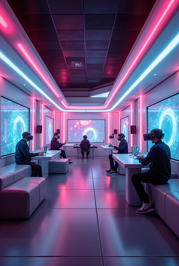 futuristic game room