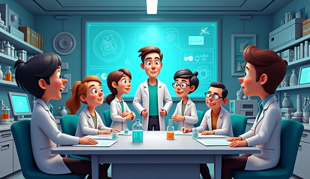 3D cartoon.In the end, Dr. Jensen's team chose to safeguard the knowledge they had acquired.