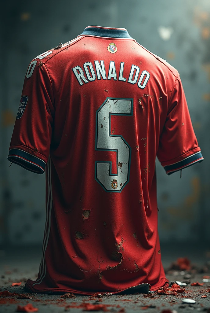 Make a torn Cristiano Ronaldo Alnazar team shirt 