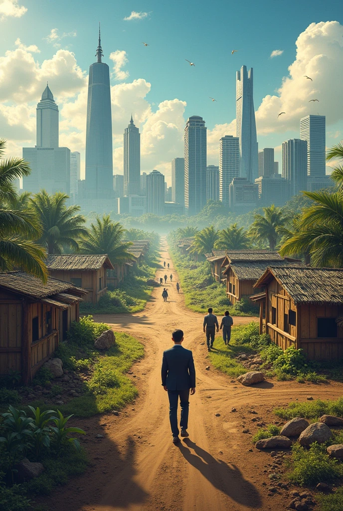 image of income inequality between the countryside and the city