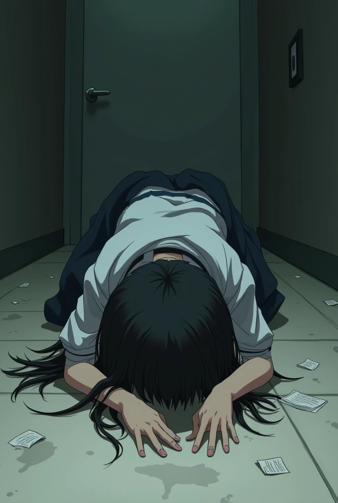 girl face down on the floor