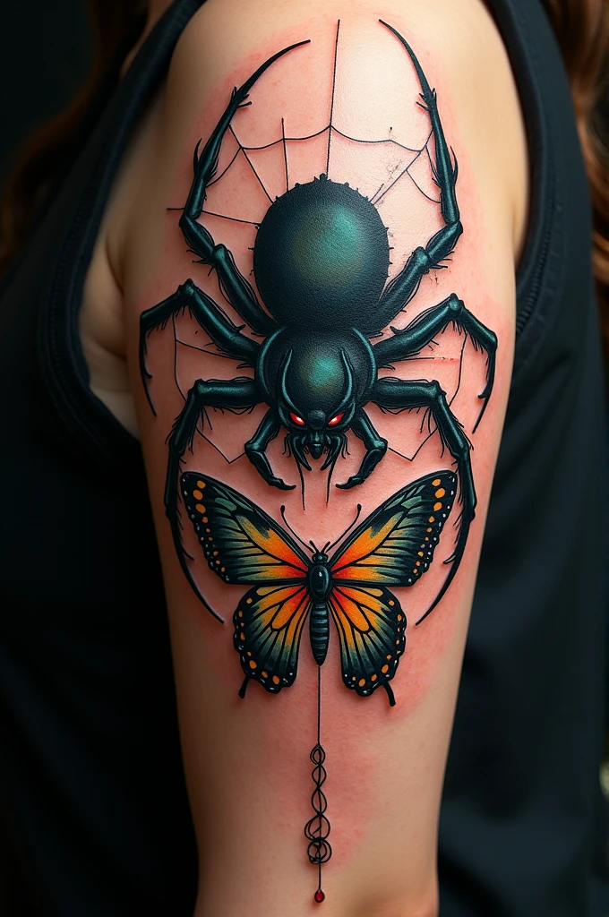 (beautiful naked girl),Beauty,whole body,in the forest,light shines astic scenery,mysterious,highest quality,masterpiece,8k,((spider tattoo on back)),japanese woman