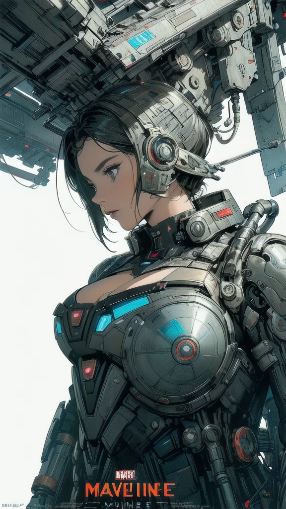 (((masterpiece, highest quality))),(((solo:1.2))),(((1girl:1.2))),32k wallpaper, very detailed, poster, vintage science fiction,(((((geometric cinematic movie poster))))), ((((bauhaus)))),(((abstract))),((((mid century modern)))),(((((portfolio))))),(((((Close-up))))),(((((bust up))))),((((more various angle)))),(((highlight))),(((complete. detailed face))),(((Extremely talented))),(((most complecated machine))),(((Overall colorfully))),((((((Absolutely simple background)))))),(((((detailed futuristic machine))))),(((Cleavage))),(((marvel super heroes)))