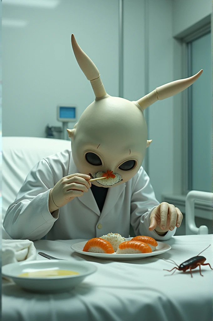 guichai eat sushi with cockroach in the hospital