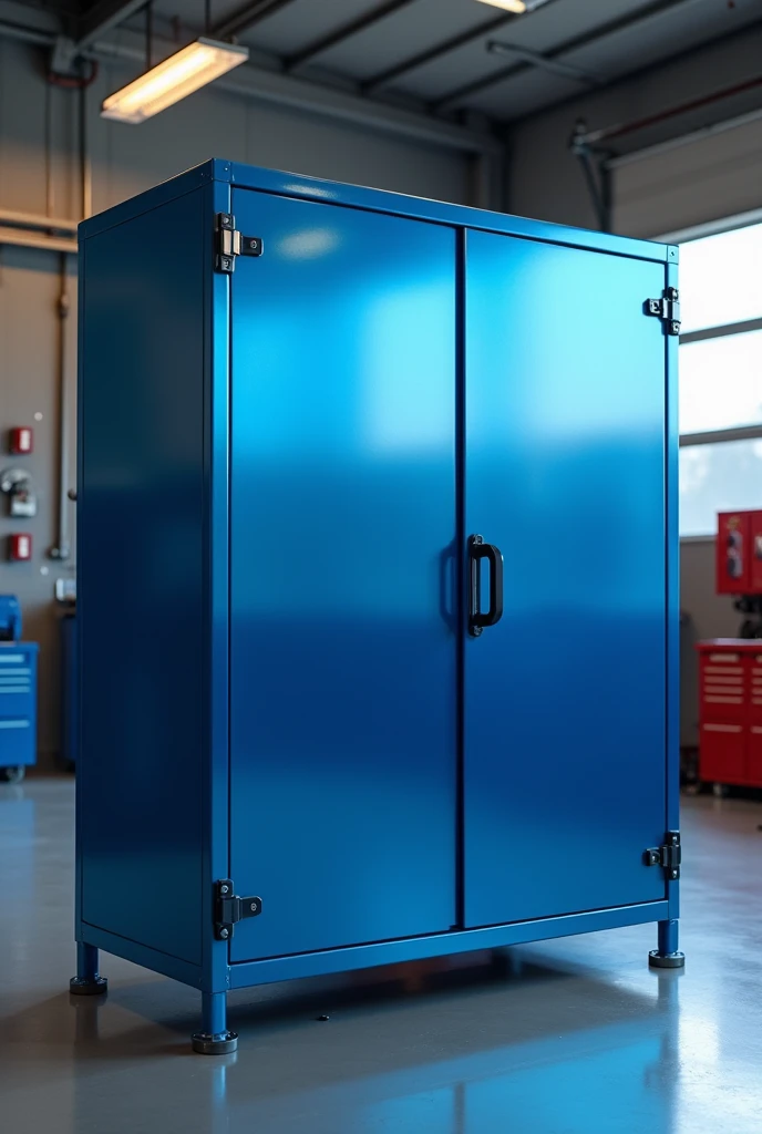 21 century blue 2 door metal workshop storage box