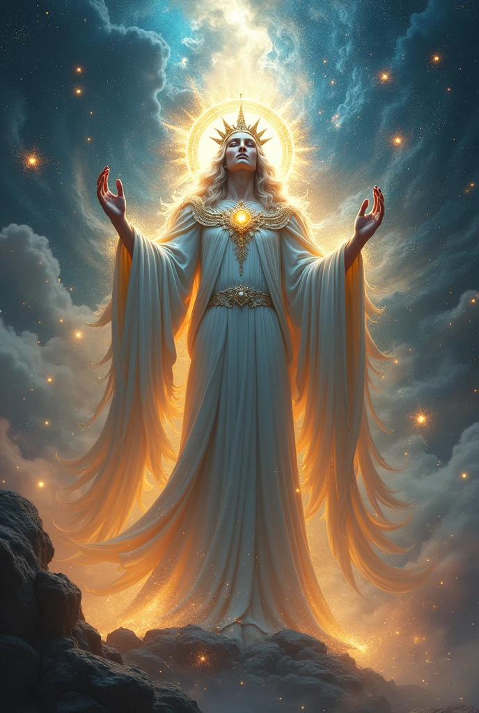 make a poster with the theme of almighty divinity
