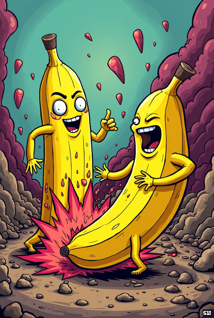 Cartoon about the banana massacre 