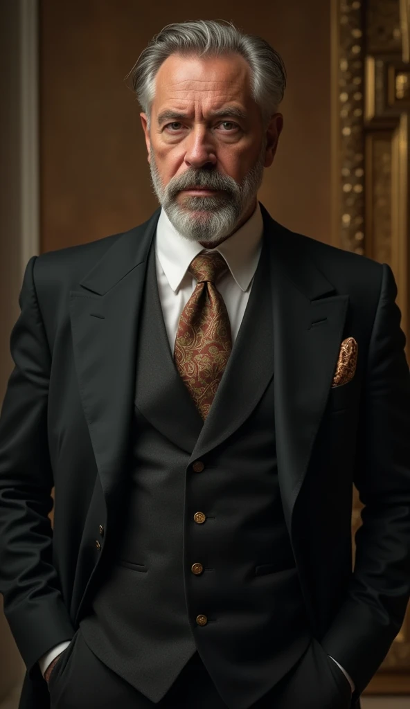 Victor is a tall, middle-aged man in his late 40s, always dressed in luxurious garments. His tailored suits are made of fine fabrics, and he often wears a gold ring to symbolize his success. He has a neatly trimmed beard and a stern, serious expression, with sharp eyes that are always calculating. Show Victor’s transformation as he begins to question his cold approach to life. Write about his decision to use his riches to help others, inspired by Lily’s kindness.