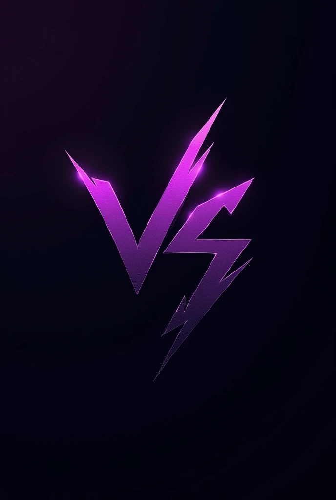 create a logo for a band called VS where the main colors are black with purple details