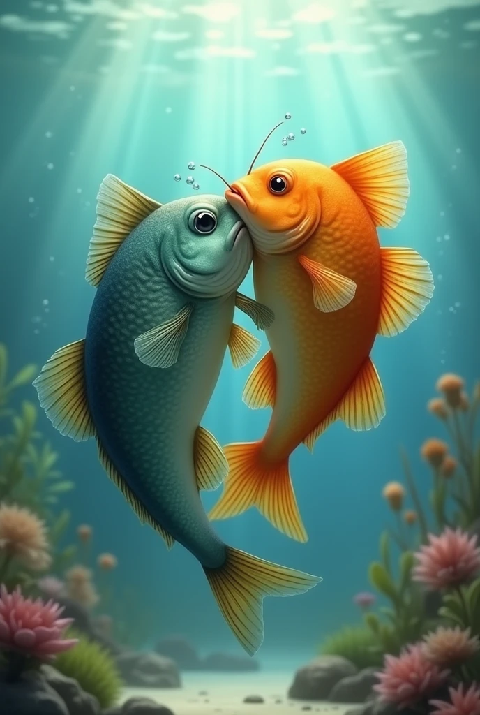 basa fish hugging tilapia