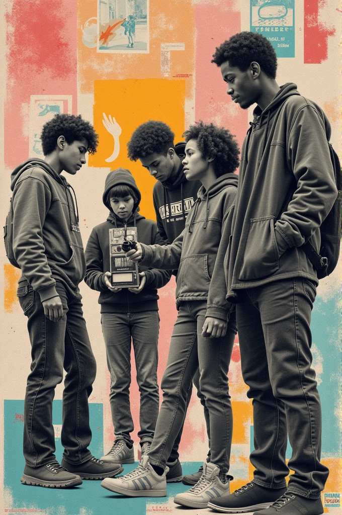 I have to creatively create a poster for a film festival, The theme is to intervene in history and requires using photos other than black and white of students making films., The photos are not related to each other and remain in black and white out of nostalgia.. I must use elements of intervention on the black and white photos, an official palette of pastel sky blue, pastel pink and a pastel copper color, They want me to intervene in the images in a sober and experimental way with different techniques and these colors, with crayons, figures embroidered on the image, Textures, collage, etc. The name of the film festival is FICUC. I want you to create suggestions for the poster right now, Make it look handmade and remember that the poster is advertising a film festival. Let it be ingenious, epic and visually communicate the theme of cinema and creativity. Don't forget to leave a space for the name of the festival.