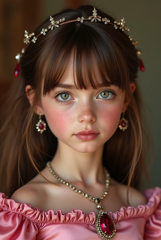 Princesa com vestido rosa