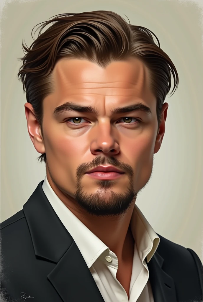 Leonardo DiCaprio short hair and no muscles