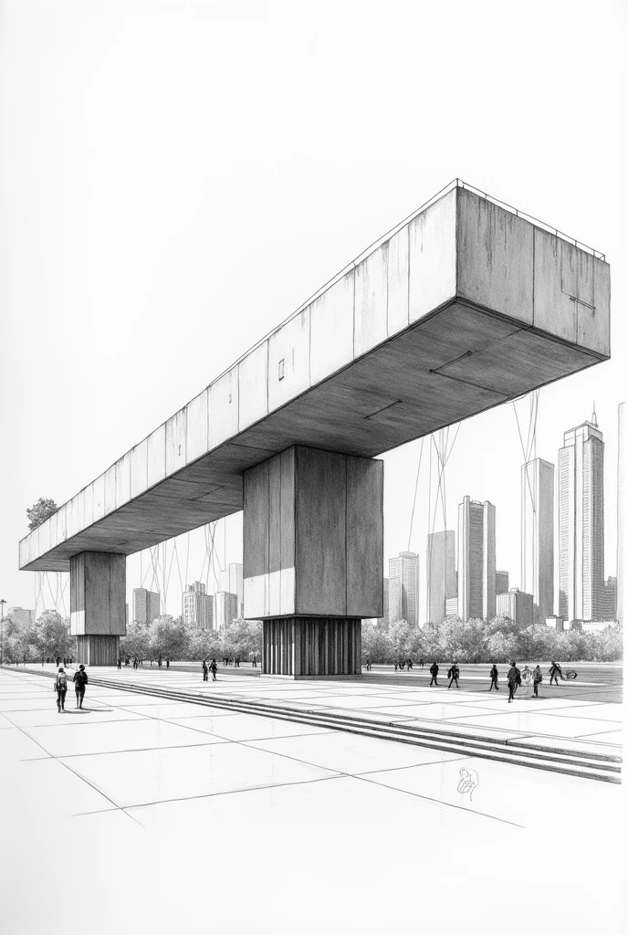 create masp museum drawing style