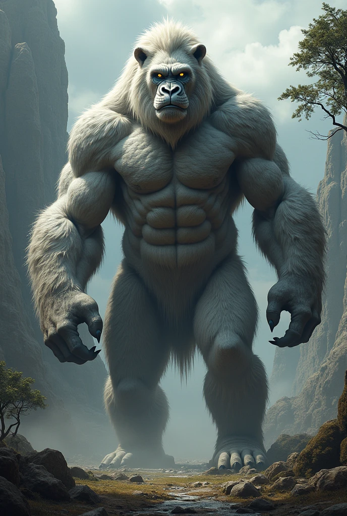 Lion fused with a silverback gorilla