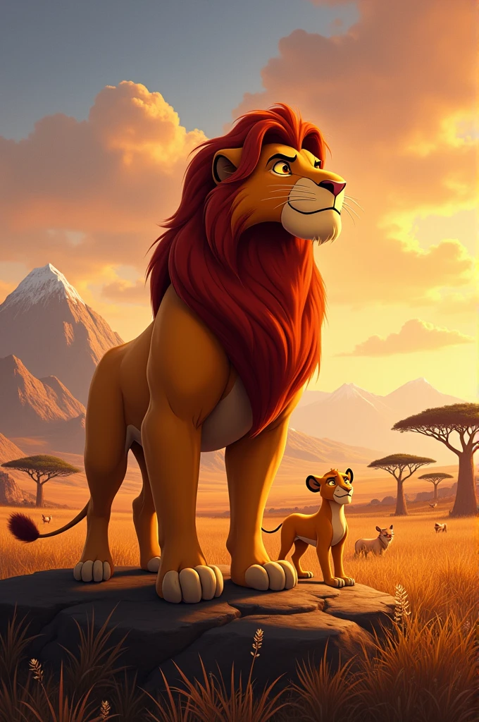 lion king character , landscapes 