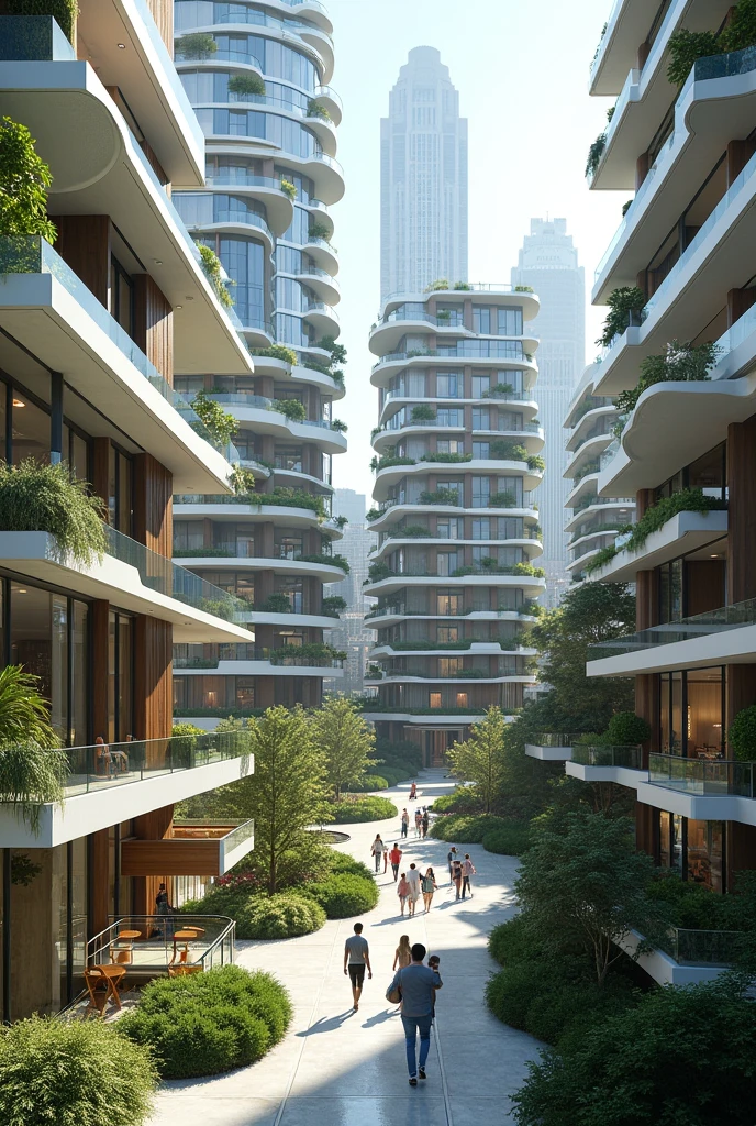 a modern complex of apartment buildings