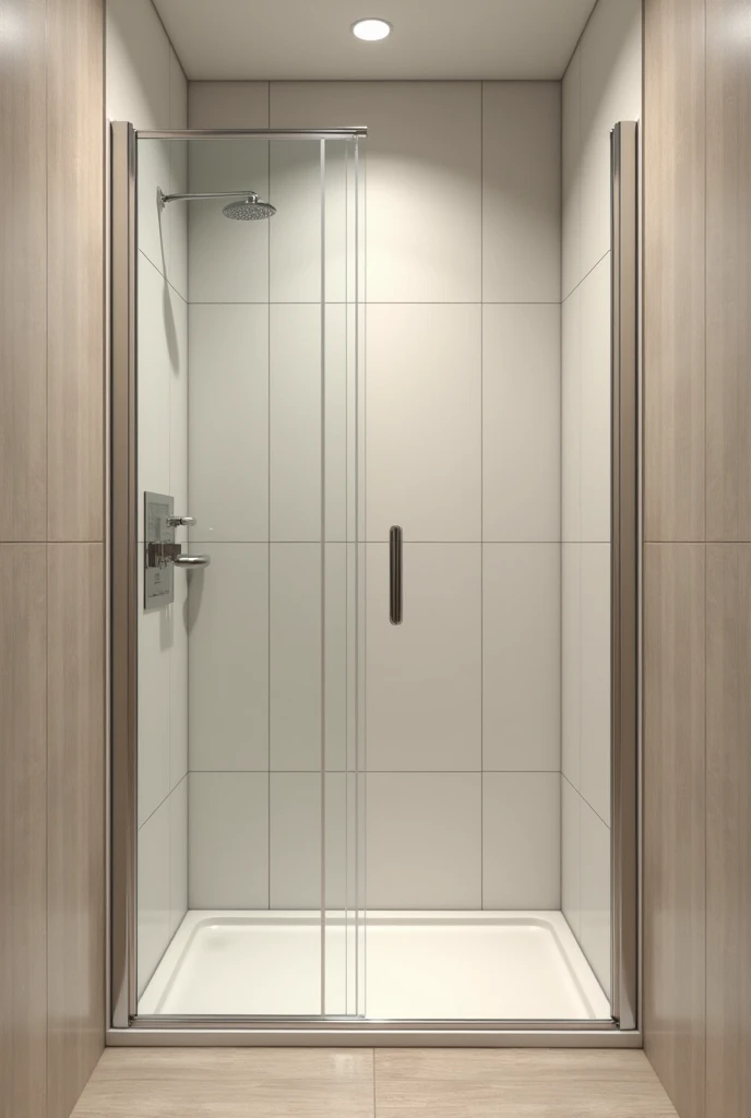 Small bathroom with shower measuring 120 cm wide by 150 cm deep and 250 cm high