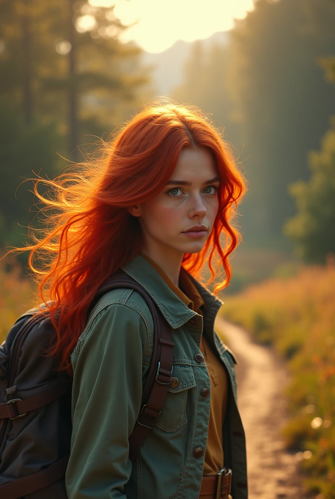 Redhead girl looking for her own way in her own life