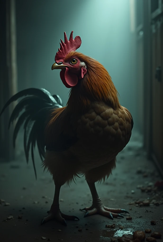 Rooster drugged with harmful substances 
