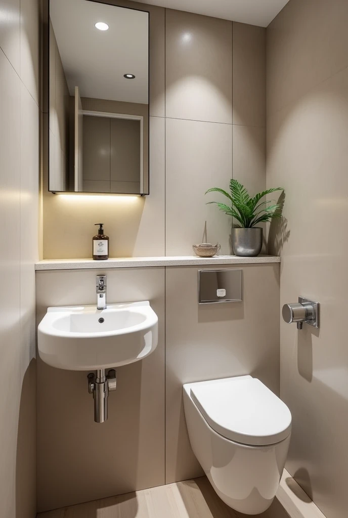 Small bathroom measuring 120 cm wide by 150 cm deep and 250 cm high 