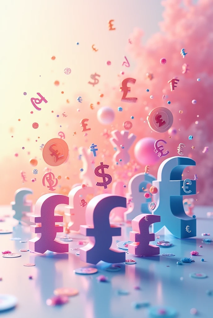 The Wallpaper should have elements such as Famous Currency symbols like USdollar,yen,rupee,British pound and many more. The Wallpaper should be made For Light Mode Setting.