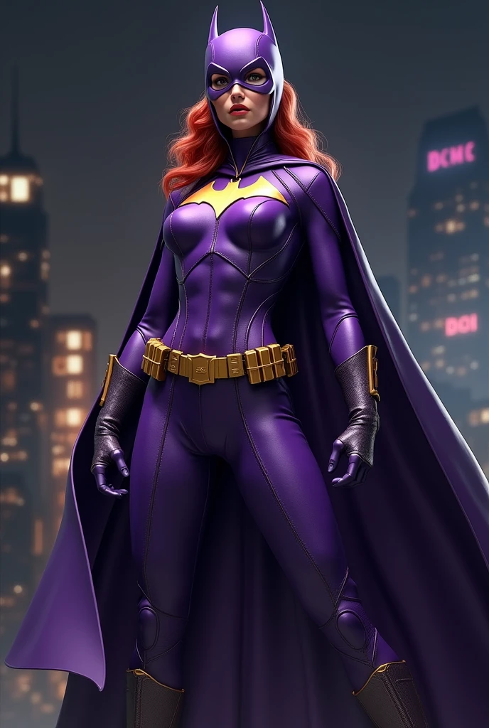Batgirl, purple and gold scheme