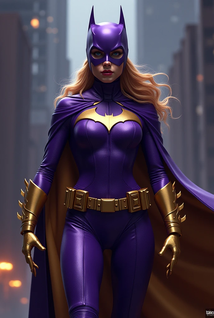 Batgirl, purple and gold scheme