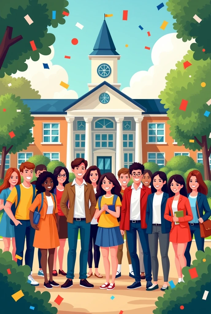 Happy anniversary card to a school