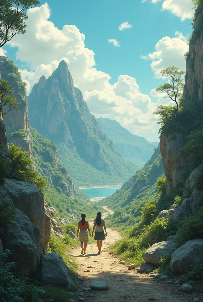 create stories with natural elements and machines to create new energy. there is a narrative structure of the text 