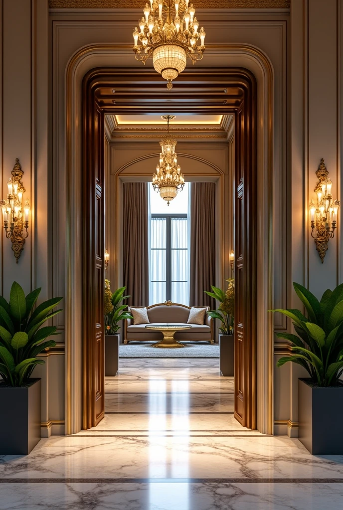 luxury apartment entrance
