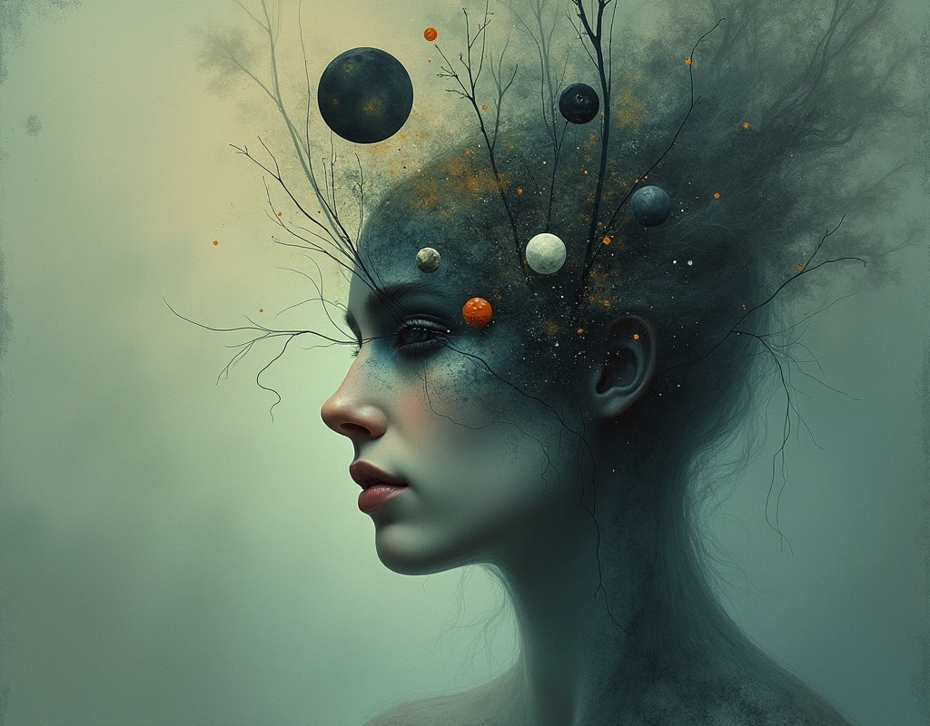 A visual representation of a psychoanalytic concept, as an illustration of the unconscious or a simple graph.