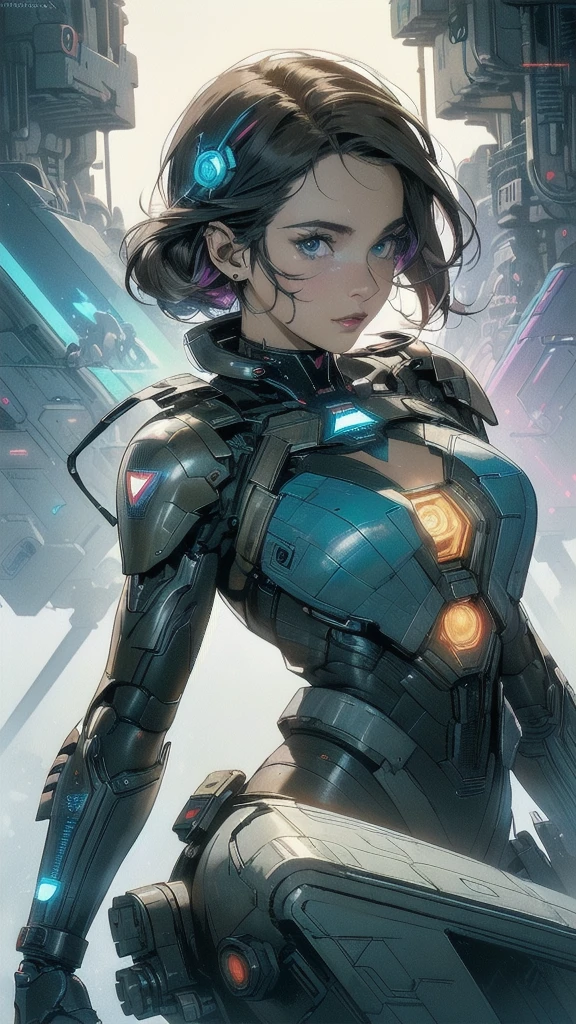 (((masterpiece, highest quality))),(((solo:1.2))),(((1girl:1.2))),32k wallpaper, very detailed, poster, vintage science fiction,(((((geometric cinematic movie poster))))), ((((bauhaus)))),(((abstract))),((((mid century modern)))),(((((portfolio))))),(((((Close-up))))),(((((bust up))))),((((more various angle)))),(((highlight))),(((complete. detailed face))),(((Extremely talented))),(((most complecated machine))),(((Overall colorfully))),((((((Absolutely simple background)))))),(((((detailed futuristic machine))))),(((Cleavage))),(((marvel super heroes))),(((rainbow color scheme)))
