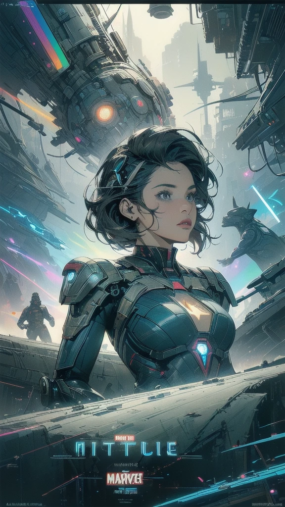 (((masterpiece, highest quality))),(((solo:1.2))),(((1girl:1.2))),32k wallpaper, very detailed, poster, vintage science fiction,(((((geometric cinematic movie poster))))), ((((bauhaus)))),(((abstract))),((((mid century modern)))),(((((portfolio))))),(((((Close-up))))),(((((bust up))))),((((more various angle)))),(((highlight))),(((complete. detailed face))),(((Extremely talented))),(((most complecated machine))),(((Overall colorfully))),((((((Absolutely simple background)))))),(((((detailed futuristic machine))))),(((Cleavage))),(((marvel super heroes))),(((rainbow color scheme)))
