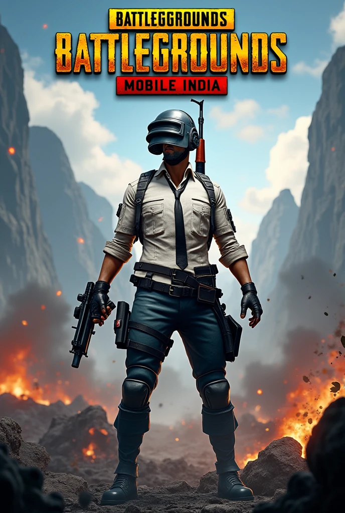 Generate a image  based on battlegrounds mobile india game,in the middle of the image this name have to display "Captain Linux"




