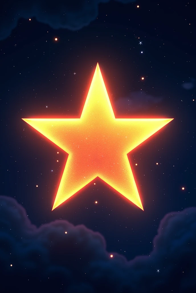 a star with the initials of the name happy 
